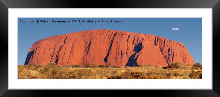 Uluru, sacred site in Australia Framed Mounted Print by Sylvain Beauregard
