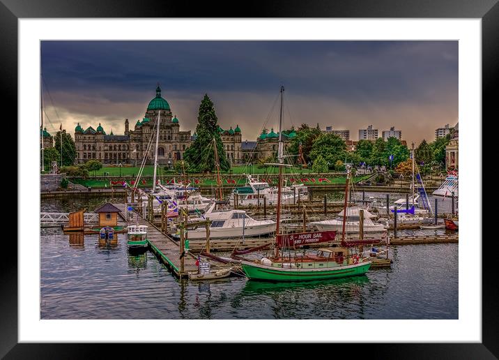 Harbor and Parliament Building Framed Mounted Print by Darryl Brooks