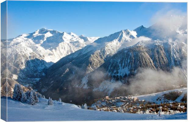 Courchevel 1850 3 Valleys ski area French Alps Canvas Print by Andy Evans Photos