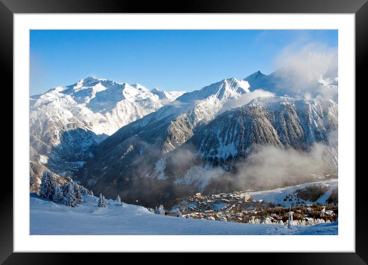 Courchevel 1850 3 Valleys ski area French Alps Framed Mounted Print by Andy Evans Photos