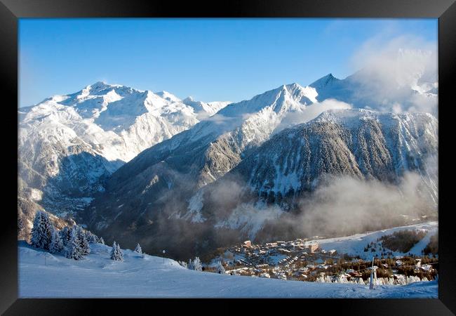 Courchevel 1850 3 Valleys ski area French Alps Framed Print by Andy Evans Photos