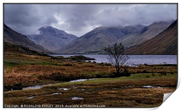 "March storms at Wastwater" Print by ROS RIDLEY