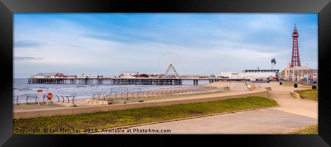 Blackpool Central Pier and tower,  Framed Print by Ian Fletcher