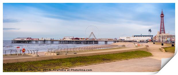 Blackpool Central Pier and tower,  Print by Ian Fletcher