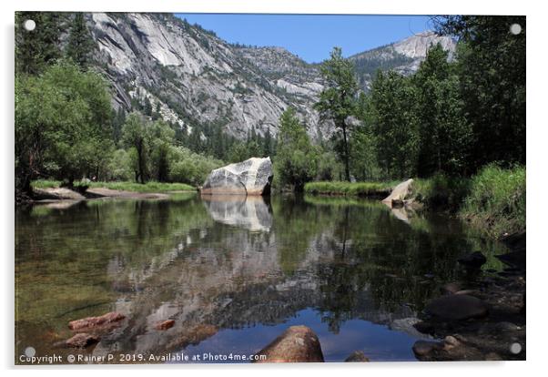 Mirror lake in Yosemite National Park Acrylic by Lensw0rld 