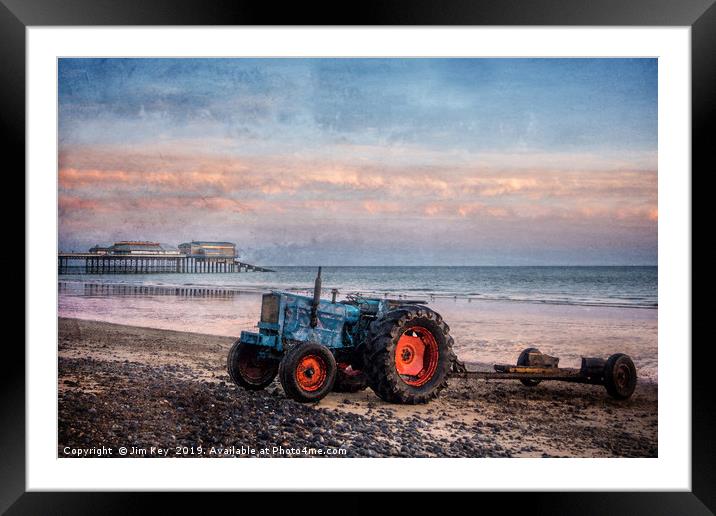Cromer Beach Digital Painting Norfolk Framed Mounted Print by Jim Key