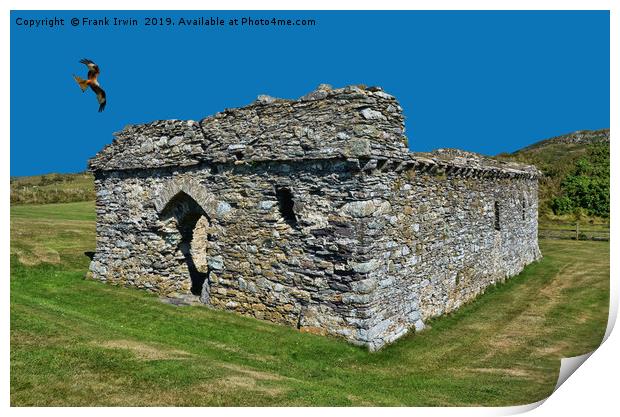 The ruins of the 16th Century St Justinians Chapel Print by Frank Irwin