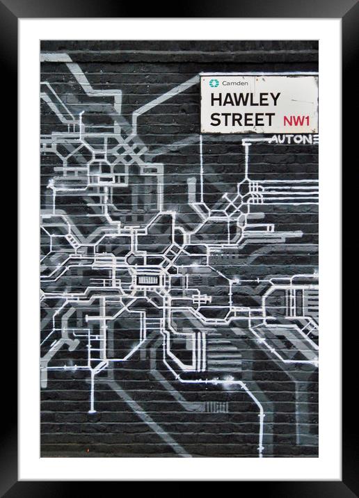 Graffiti street art in Camden Town London. Framed Mounted Print by Andy Evans Photos