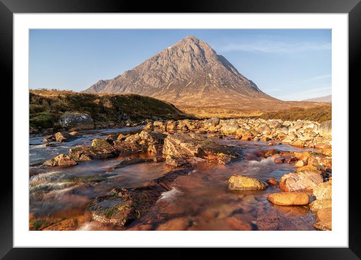 Buachaille Etive Mor from the River Coupall Framed Mounted Print by Miles Gray