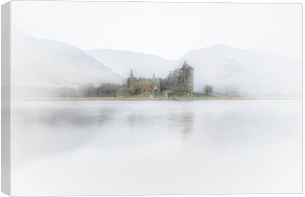 Fog at Kilchurn Castle Canvas Print by Miles Gray