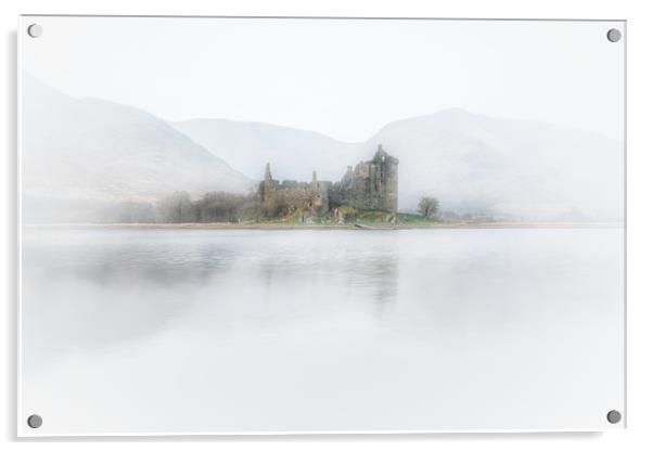 Fog at Kilchurn Castle Acrylic by Miles Gray