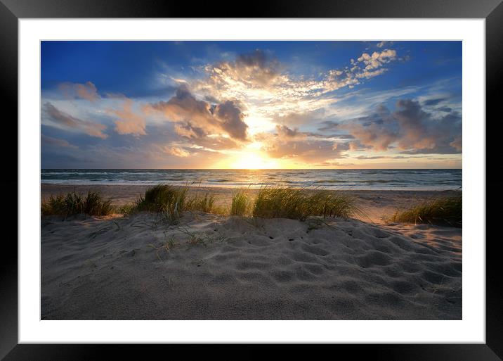 Beach Sunrise  Framed Mounted Print by Steffen Gierok-Latniak