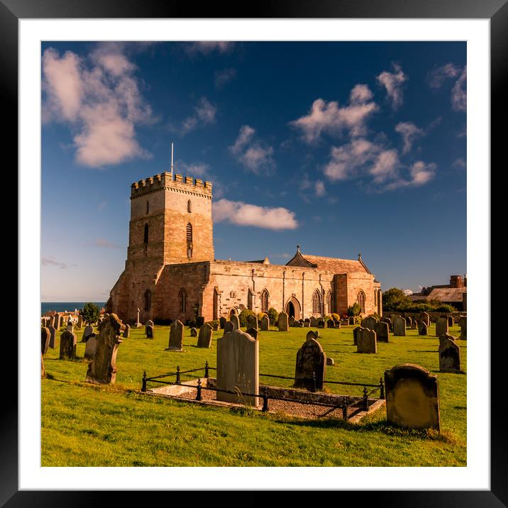 Church of St Aidan in Bamburgh Framed Mounted Print by Naylor's Photography