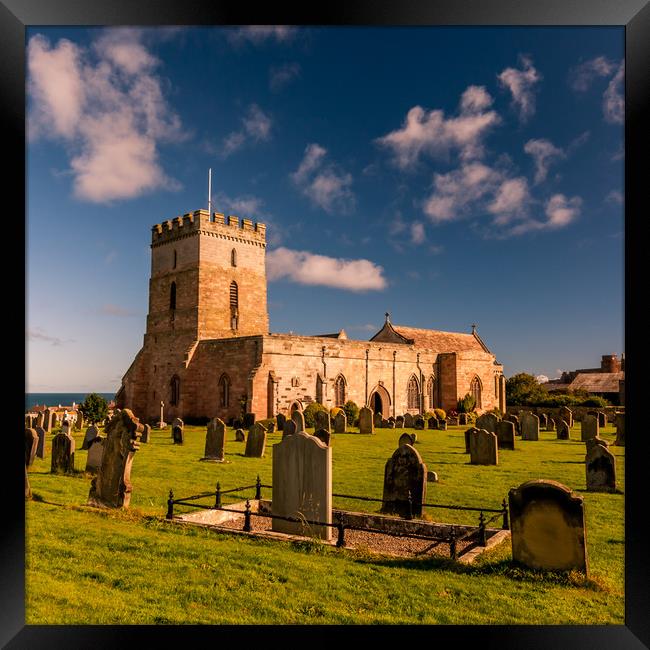 Church of St Aidan in Bamburgh Framed Print by Naylor's Photography