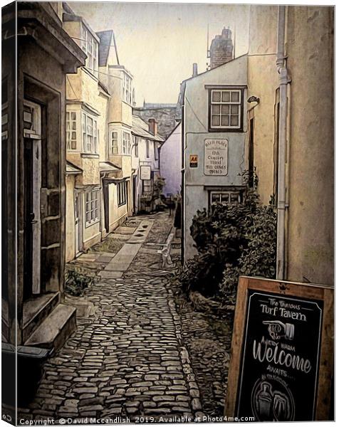 Oxford Historical Lanes Canvas Print by David Mccandlish
