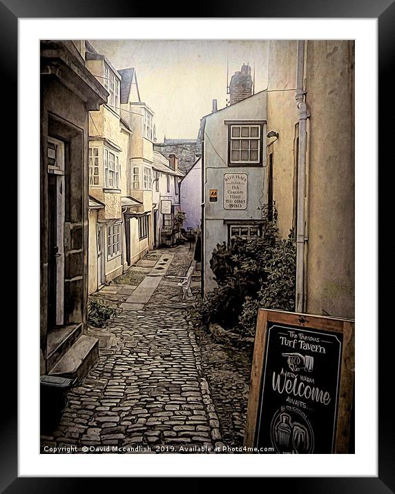 Oxford Historical Lanes Framed Mounted Print by David Mccandlish