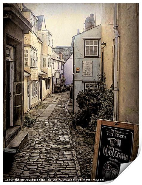 Oxford Historical Lanes Print by David Mccandlish