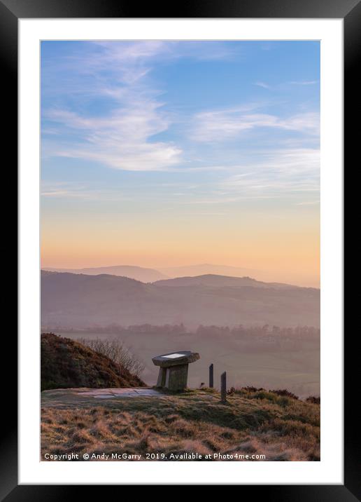 Teggs Nose Sunset Framed Mounted Print by Andy McGarry