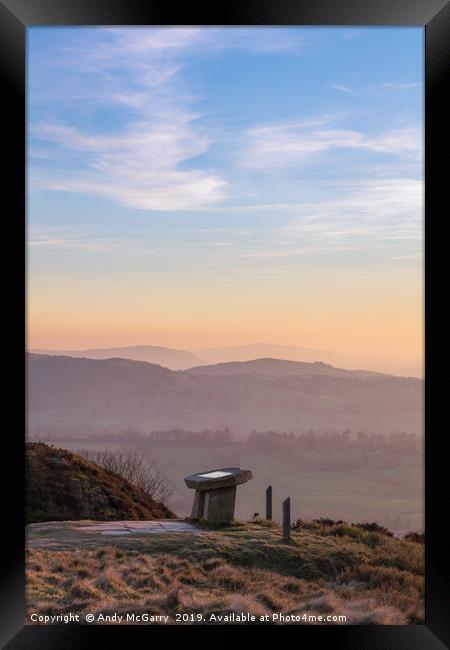 Teggs Nose Sunset Framed Print by Andy McGarry
