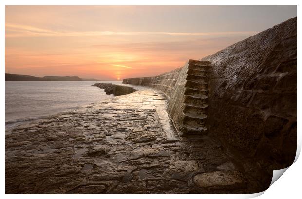 Sunrise at The Cobb Print by David Neighbour
