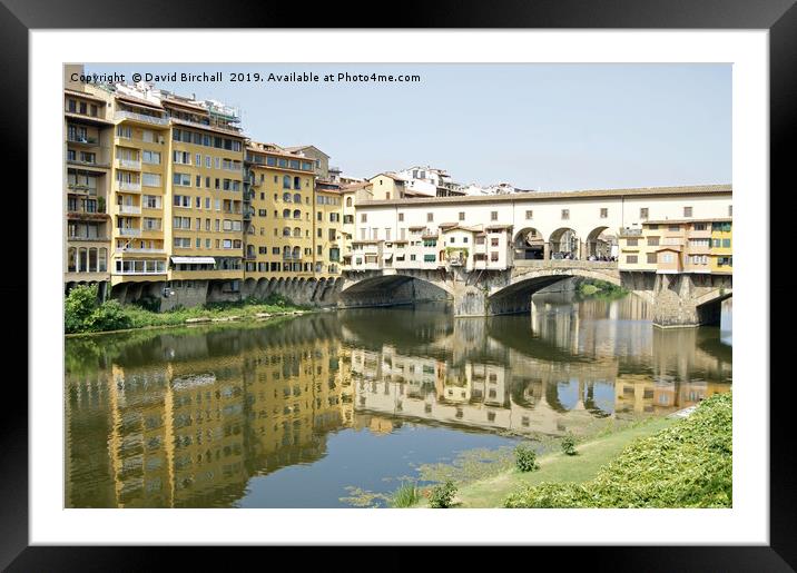 Ponte Vecchio Bridge, Florence Framed Mounted Print by David Birchall