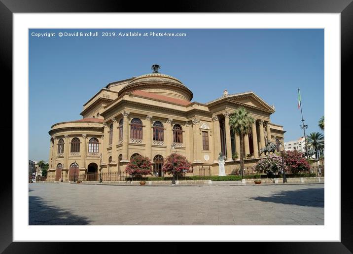 Teatro Massimo in Palermo, Sicily Framed Mounted Print by David Birchall