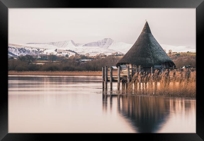 A Recreation of an Iron Age Hut, Lakeside Framed Print by Dean Merry