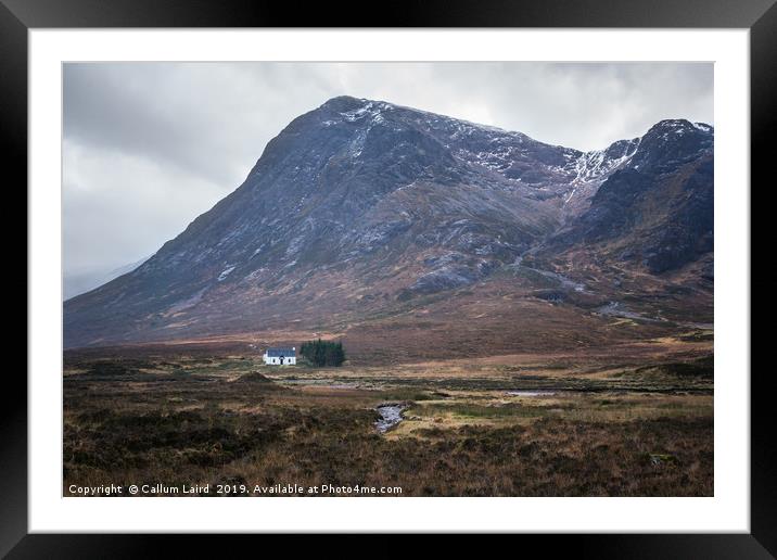 White House in Glencoe, Scottish Highlands Framed Mounted Print by Callum Laird