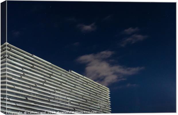 V&A Dundee in the clouds with starry sky Canvas Print by Callum Laird