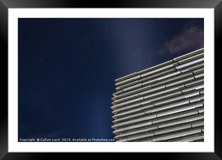 V&A Dundee at night with starry sky Framed Mounted Print by Callum Laird