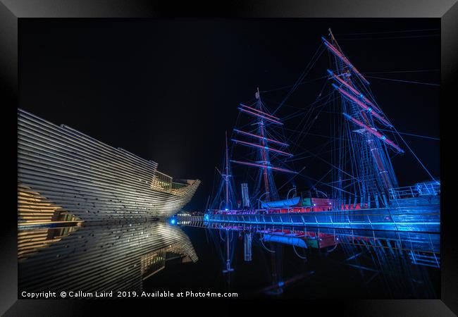 V&A Dundee and RRS Discovery in Dundee Framed Print by Callum Laird