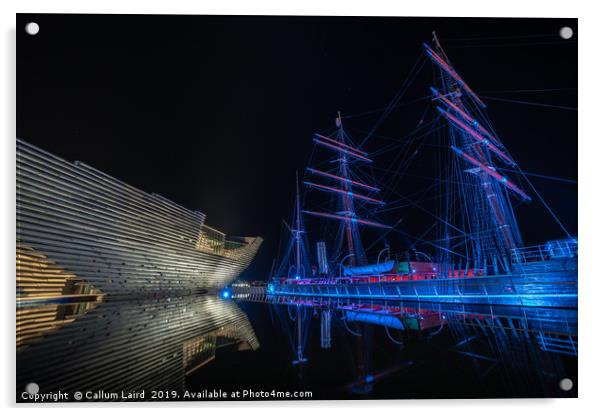 V&A Dundee and RRS Discovery in Dundee Acrylic by Callum Laird