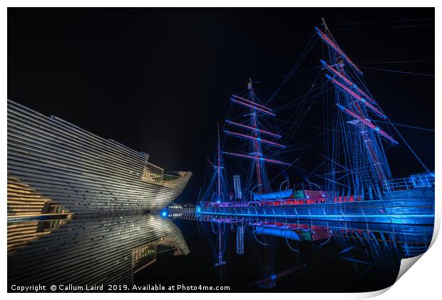 V&A Dundee and RRS Discovery in Dundee Print by Callum Laird