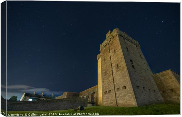 Broughty Castle with the stars Canvas Print by Callum Laird