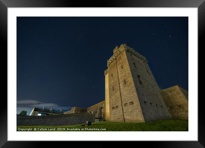 Broughty Castle with the stars Framed Mounted Print by Callum Laird