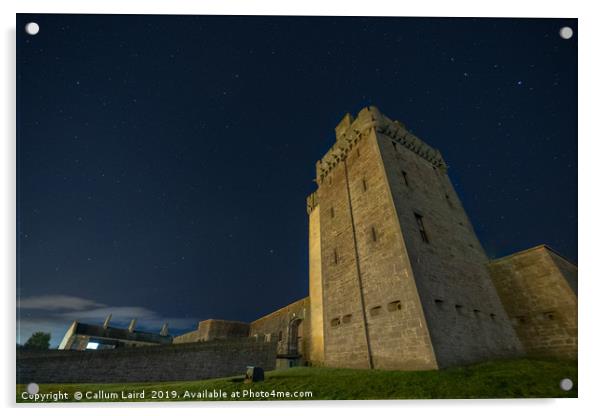 Broughty Castle with the stars Acrylic by Callum Laird