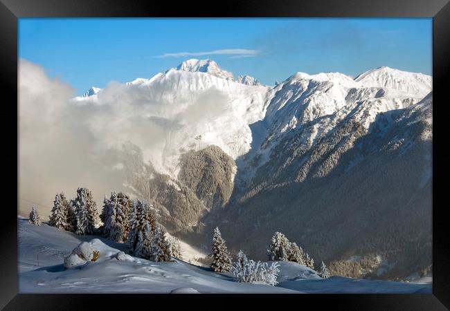 Courchevel 1850 3 Valleys Mont Blanc Alps France Framed Print by Andy Evans Photos