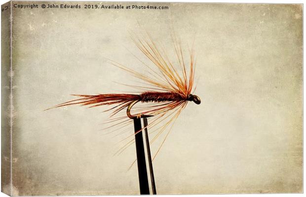 Pheasant Tail Dry Fly Canvas Print by John Edwards