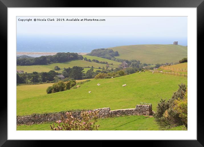 Dorset Landscape Framed Mounted Print by Nicola Clark