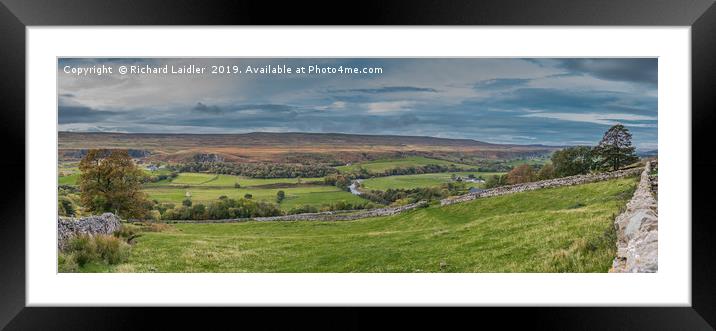 Upper Teesdale Panorama Framed Mounted Print by Richard Laidler