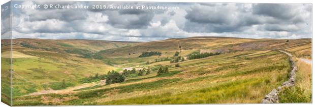 The Hudes Hope Valley, Teesdale, Panorama Canvas Print by Richard Laidler