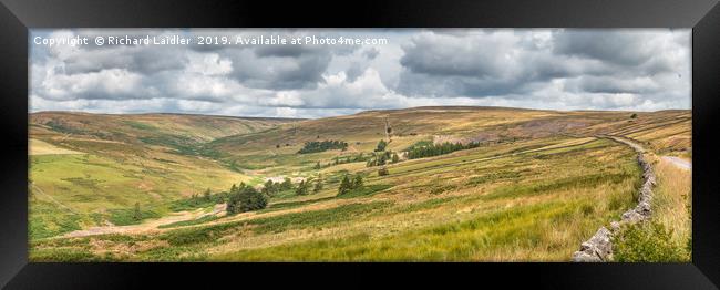 The Hudes Hope Valley, Teesdale, Panorama Framed Print by Richard Laidler