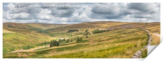 The Hudes Hope Valley, Teesdale, Panorama Print by Richard Laidler