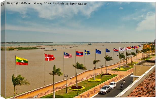 View from the FCC, Phnom Penh Canvas Print by Robert Murray