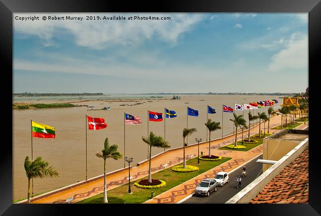 View from the FCC, Phnom Penh Framed Print by Robert Murray