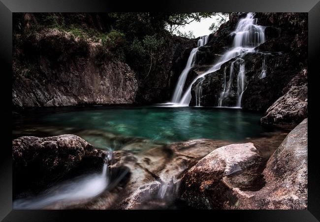 Cwm Llan Falls, Snowdonia Framed Print by Jules Taylor