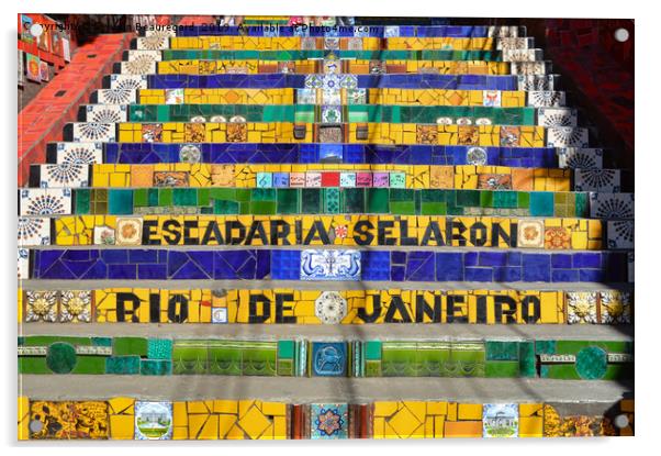 Selaron stairs in Rio Acrylic by Sylvain Beauregard