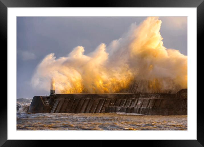 Porthcawl storm Framed Mounted Print by Dean Merry