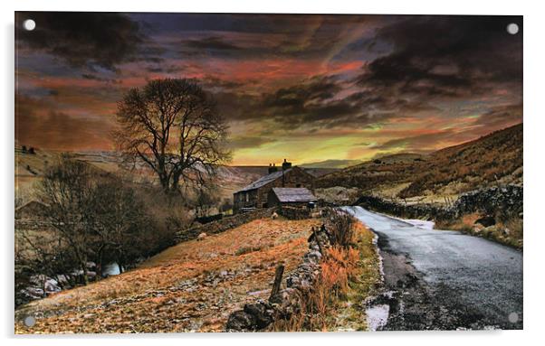 The Dales uk Acrylic by Irene Burdell