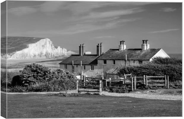 The Seven Sisters in mono Canvas Print by Diana Mower